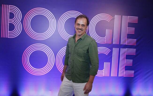 Guilherme Fontes na coletiva de lançamento da novela 'Boogie Oogie'