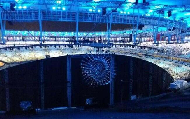 Maracanã pronto para a abertura dos Jogos. Foto: Reprodução/Twitter