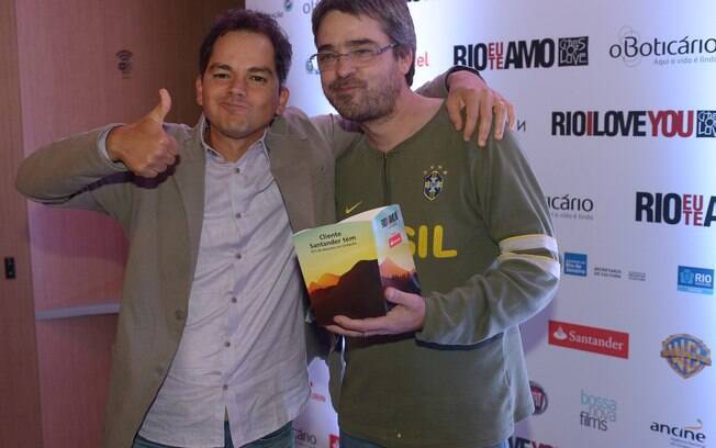 Carlos Saldanha e Andrucha Waddington na pré-estreia de'Rio, Eu Te Amo' em São Paulo