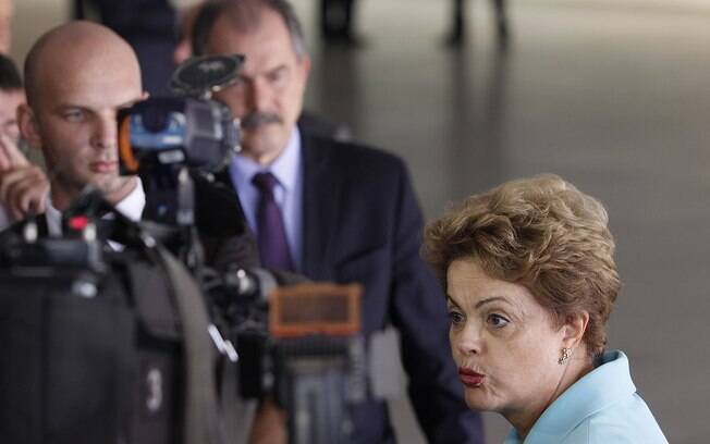 Dilma Rousseff durante visita de Tabaré Vázquez