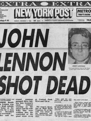 Morte de Lennon na capa do 