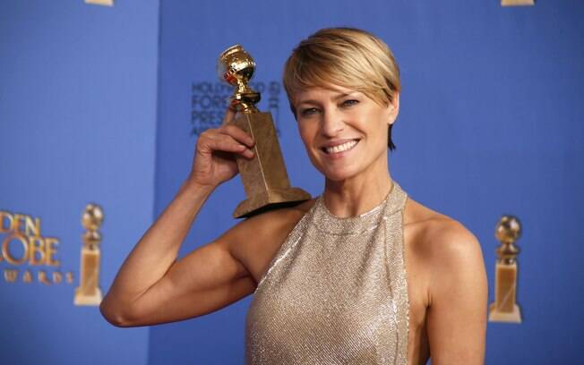 Robin Wright, melhor atriz de série de drama por 'House of Cards' Robin Wright, melhor atriz de série de drama por 'House of Cards'