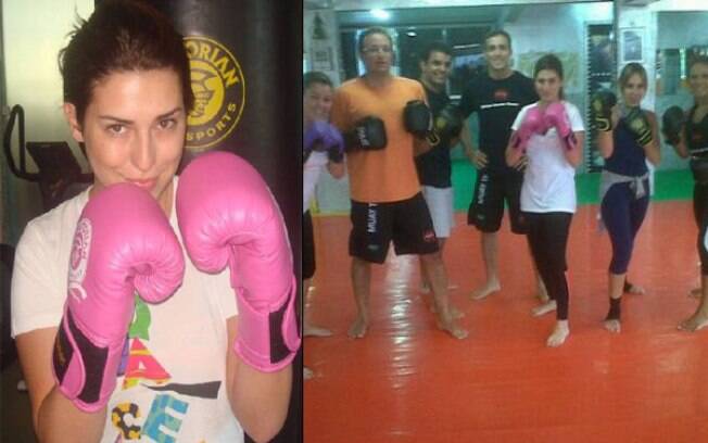 Fernanda Paes Leme já namorou um lutador e também adotou o esporte para seu dia a dia. A atriz luta boxe