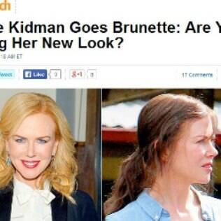 Nicole Kidman fica morena
