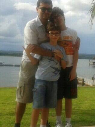 Leonardo com os filhos Teodoro e Eduardo