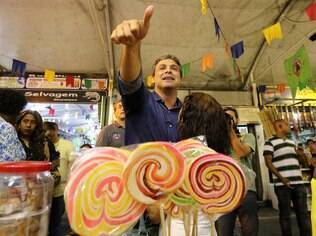 Farias durante a campanha: