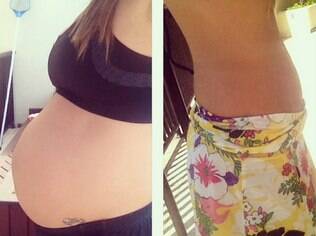 Joana Balaguer compara barrigão e barriga seca 40 dias após o parto