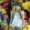 Torcedor segura cartaz com foto da cantora Shakira, mulher so zagueiro espanhol Piqué. Foto: Vipcomm/Wander Roberto