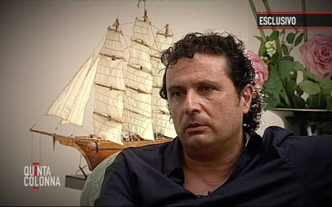 Francisco Schettino deu entrevista ao programa Quinta Colonna, na Itália