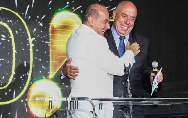 Presidente e Vice-presidente, Amilcare Dallevo e Marcelo de Carvalho comemorando mais um ano da RedeTV!