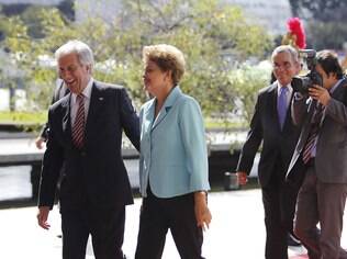 É preciso resgatar o Mercosul, diz Tabaré Vázquez (esq.) durante visita oficial ao Brasil