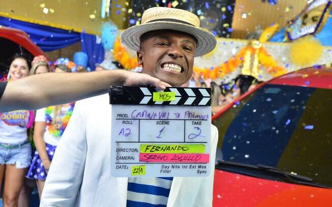 Alexandre Pires grava comercial da Tele Sena