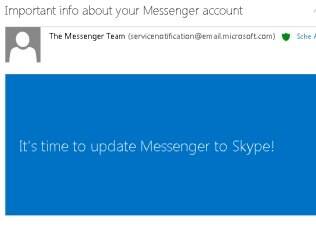 E-mail da Microsoft enviado nesta quarta-feira orienta usuários sobre migração da conta para Skype