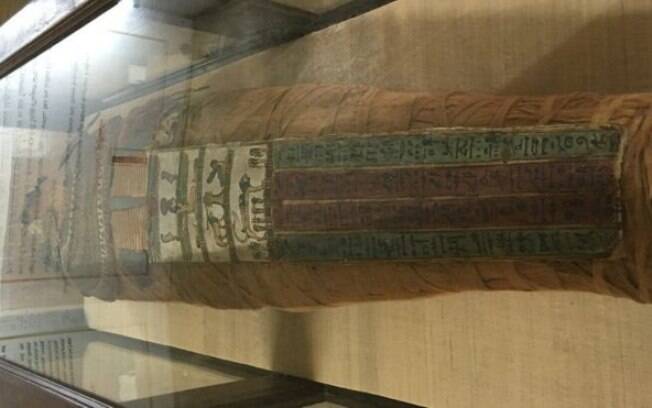 A múmia, agora totalmente restaurada, está no museu de Hyderabad, na Índia