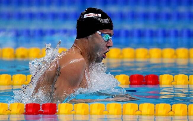 O nadador Thiago Pereira participa do Mundial de Esportes Aquáticos de Kazan