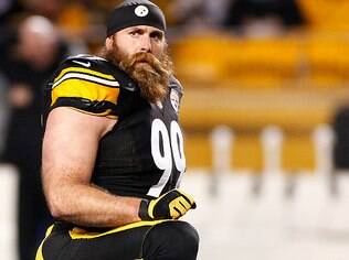 Brett Keisel, do Pittsburgh Steelers, tem uma das barbas mais conhecidas da NFL