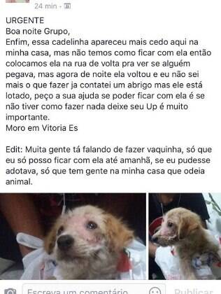 Pedido de ajuda feito depois do resgate