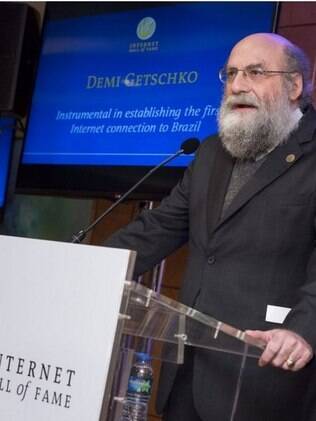 Getschko, durante o evento do Hall da Fama da Internet