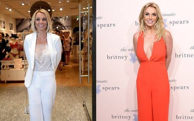Britney Spears: com o novo visual e com o antigo cabelão