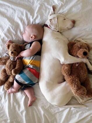 Dormir agarradinho é uma das principais manias do dono de cachorro
