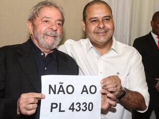 Ex-presidente Lula também se engajou contra projeto da terceirização que tramita no Congresso