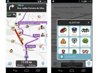 Aplicativo gratuito para Android, iOS e Windows Phone, o Waze é um dos maiores aplicativos de trânsito e navegação do mundo baseado em uma comunidade