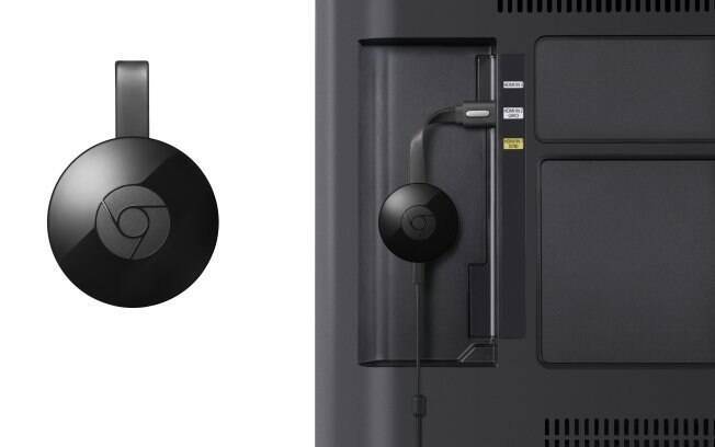 Segunda geração do Google Chromecast é  tem um visual bem diferente do modelo anterior 