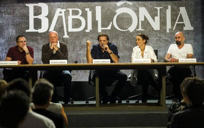 Ricardo, Gilberto Braga, Dennis Carvalho, Maria de Médicis e João Ximenes Braga