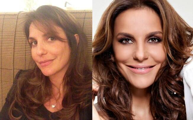 Ivete Sangalo: antes e depois da maquiagem