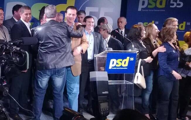 Ex-prefeito de São Paulo Gilberto Kassab chega à convenção do PSD Ex-prefeito de São Paulo Gilberto Kassab chega à convenção do PSD