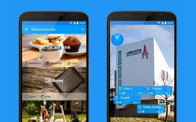 World Around Me utiliza a câmera do aparelho para indicar os pontos próximos ao usuário