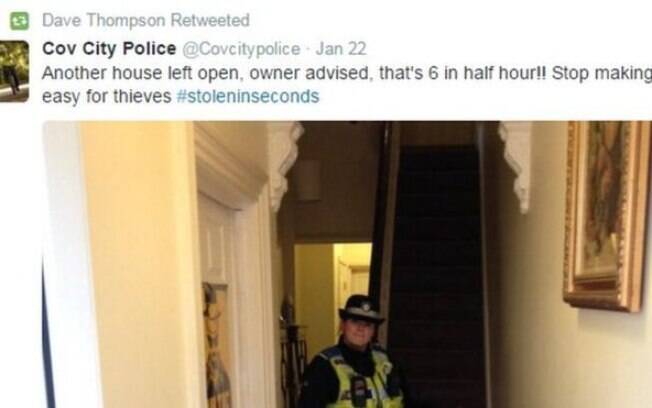 A polícia britânica disse que não recebeu nenhuma reclamação de moradores de Coventry