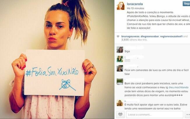 Carolina Dieckmann adere campanha e divide opiniões
