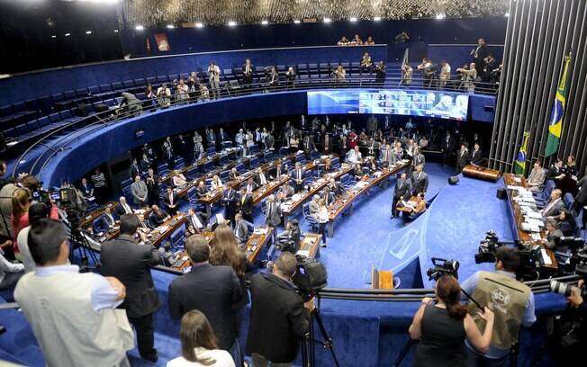 Plenário do Senado durante sessão deliberativa ordinária nesta segunda-feira 