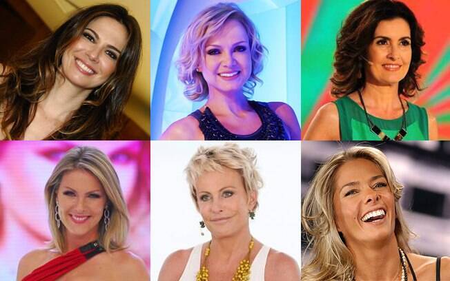 O páreo: Luciana Gimenez, Eliana, Fátima Bernardes, Ana Hickmann, Ana Maria Braga e Adriane Galisteu