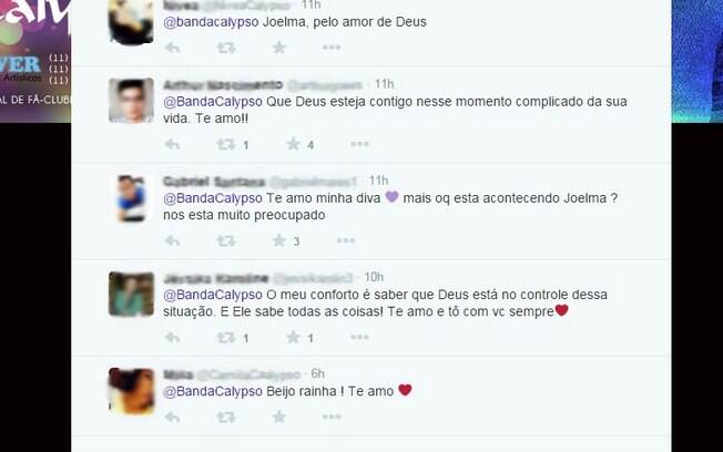 Fãs de Joelma deixam mensagens de apoio