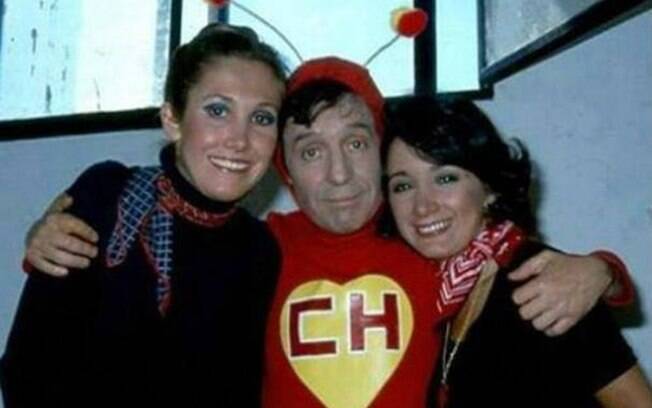 Chapolin entre Florinda Meza e María Antonieta de las Nieves