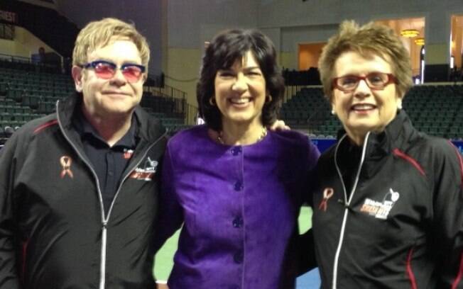 Elton John, Billie Jean King e Christiane Amanpour