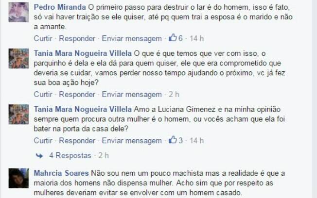Comentários no perfil do IG Comentários no perfil do IG