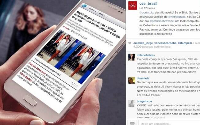 C & A doa produtos para Patricia Abravanel após publicação do iG Gente