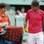 Nadal pega toalha para limpar o rosto no primeiro set. Foto: AP