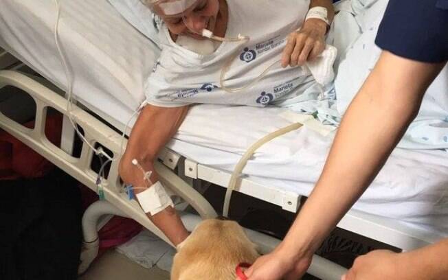 Ice, o cachorro terapeuta