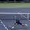 Djokovic tenta devolver a bola contra Murray. Foto: AP