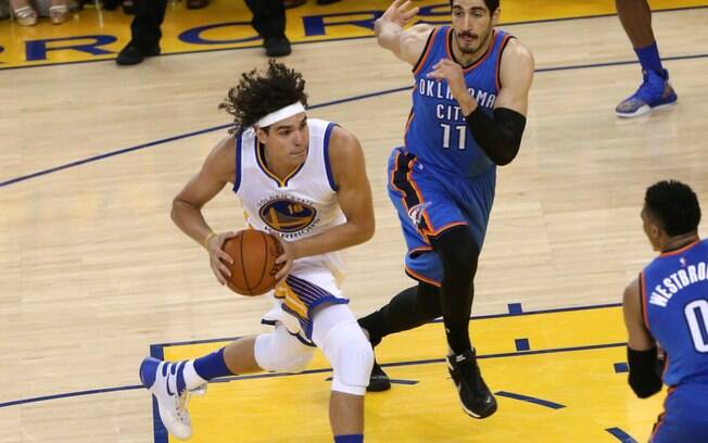 Anderson Varejão durante a partida decisiva contra o Thunder
