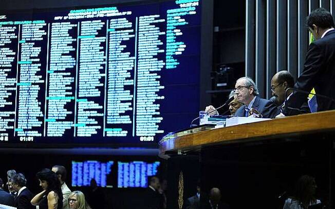 O presidente da Câmara dos Deputados, Eduardo Cunha, durante votação desta quinta-feira