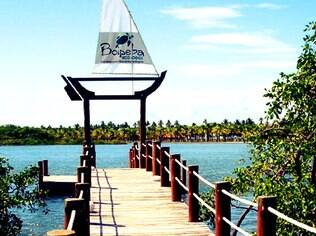 Píer do Eco Lodge, em Boipeba