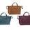 A clássica Pliage, da Longchamp, ganhou versão em couro. Aqui, algumas cores do Outono; De R$ 1.070 ou R$ 1.445, em dois tamanhos. Foto: Divulgação