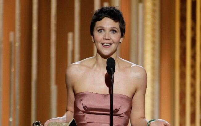 Maggie Gyllenhaal recebeu o prêmio de melhor atriz de minissérie ou filme para a TV por 'The Honourable Woman'. Foto: AP
