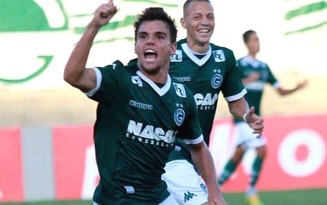 Rodrigo comemora o gol que evitou a derrota do Goiás para o Grêmio. Foto: Reprodução/Instagram/Goiás