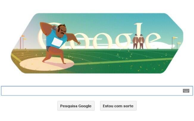 Novo doodle do Google mostrou homenagem aos atletas do lançamento de peso